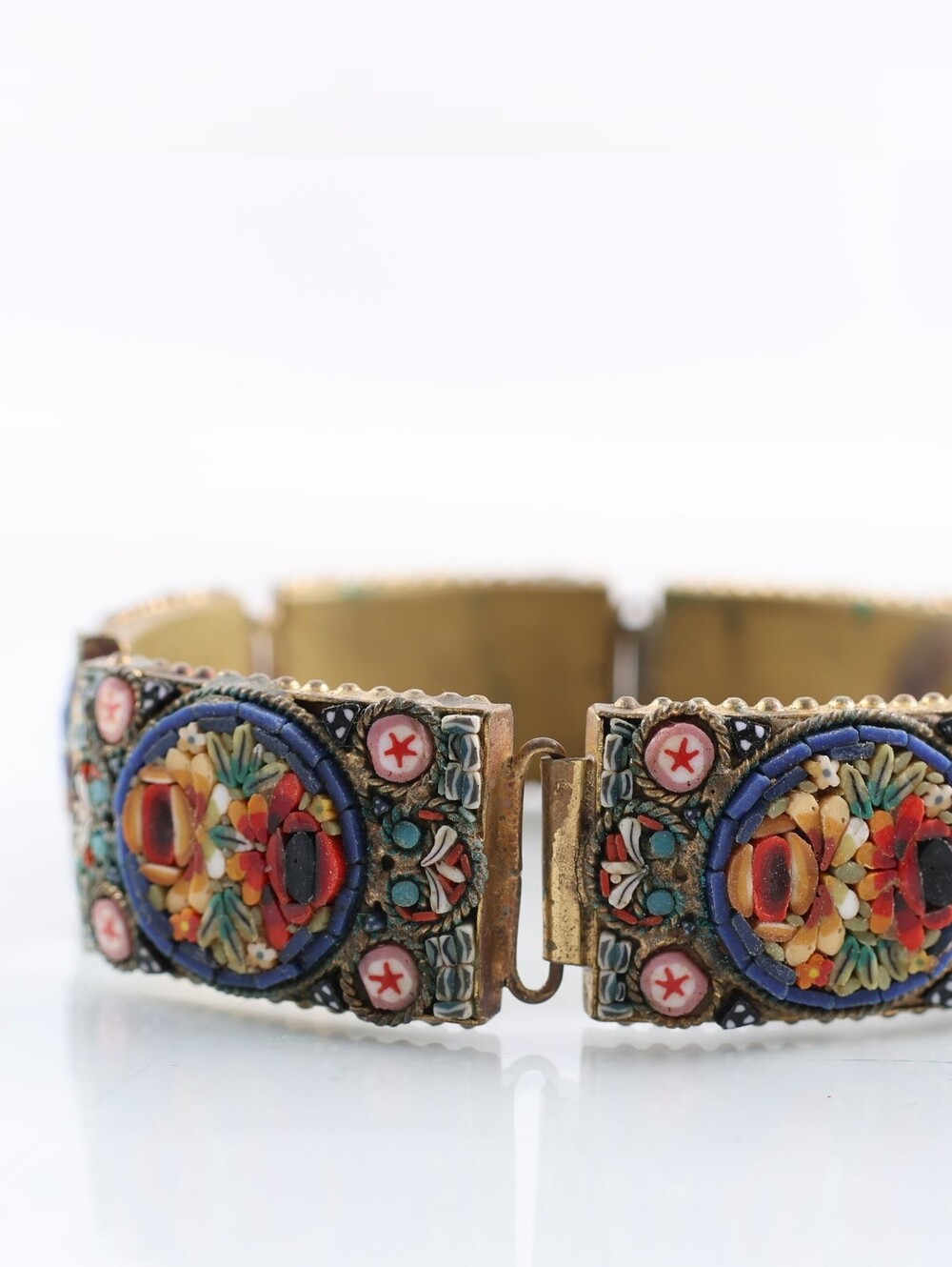 Vintage Italian Multicolor Micro-Mosaic Bracelet
